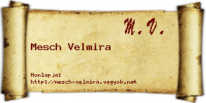 Mesch Velmira névjegykártya